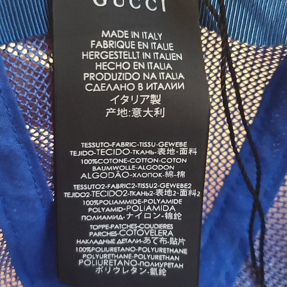 Gucci Baseball hat in Cotton Mesh Snapback unisex Cap, Blue/red - Picture 7 of 8